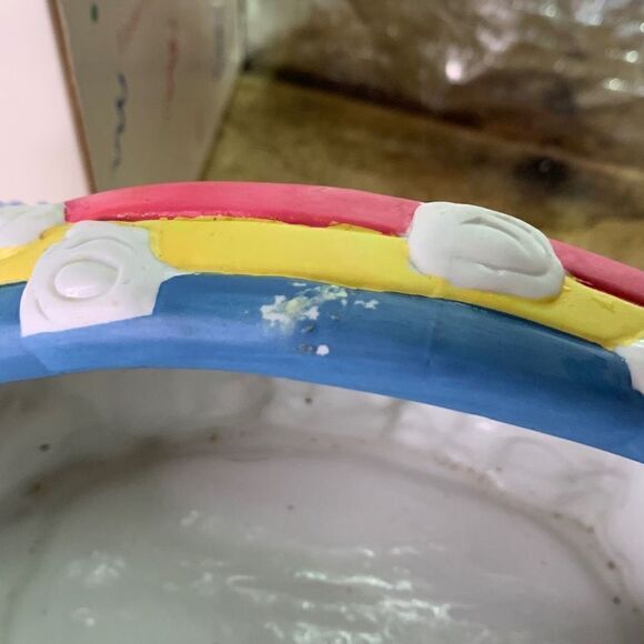 1995 porcelain Easter house basket   Easter decoration. Vintage‎ - Picture 9 of 9